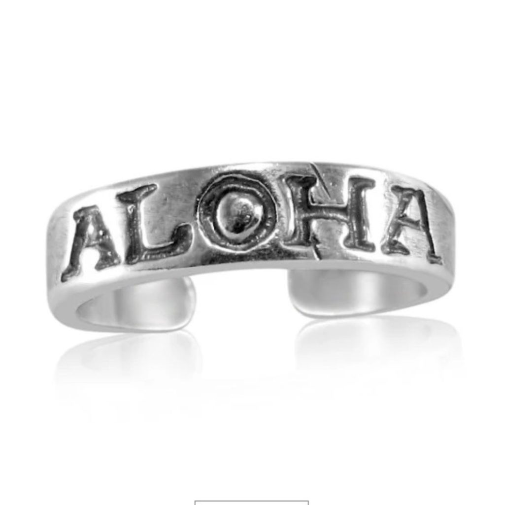 Aloha Sterling Silver Toe Ring image 0