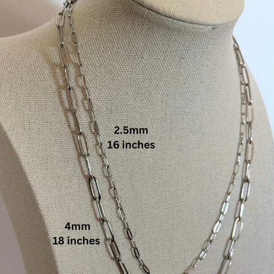 Paper Clip Necklace - 2.5mm - Stainless Steel image 5
