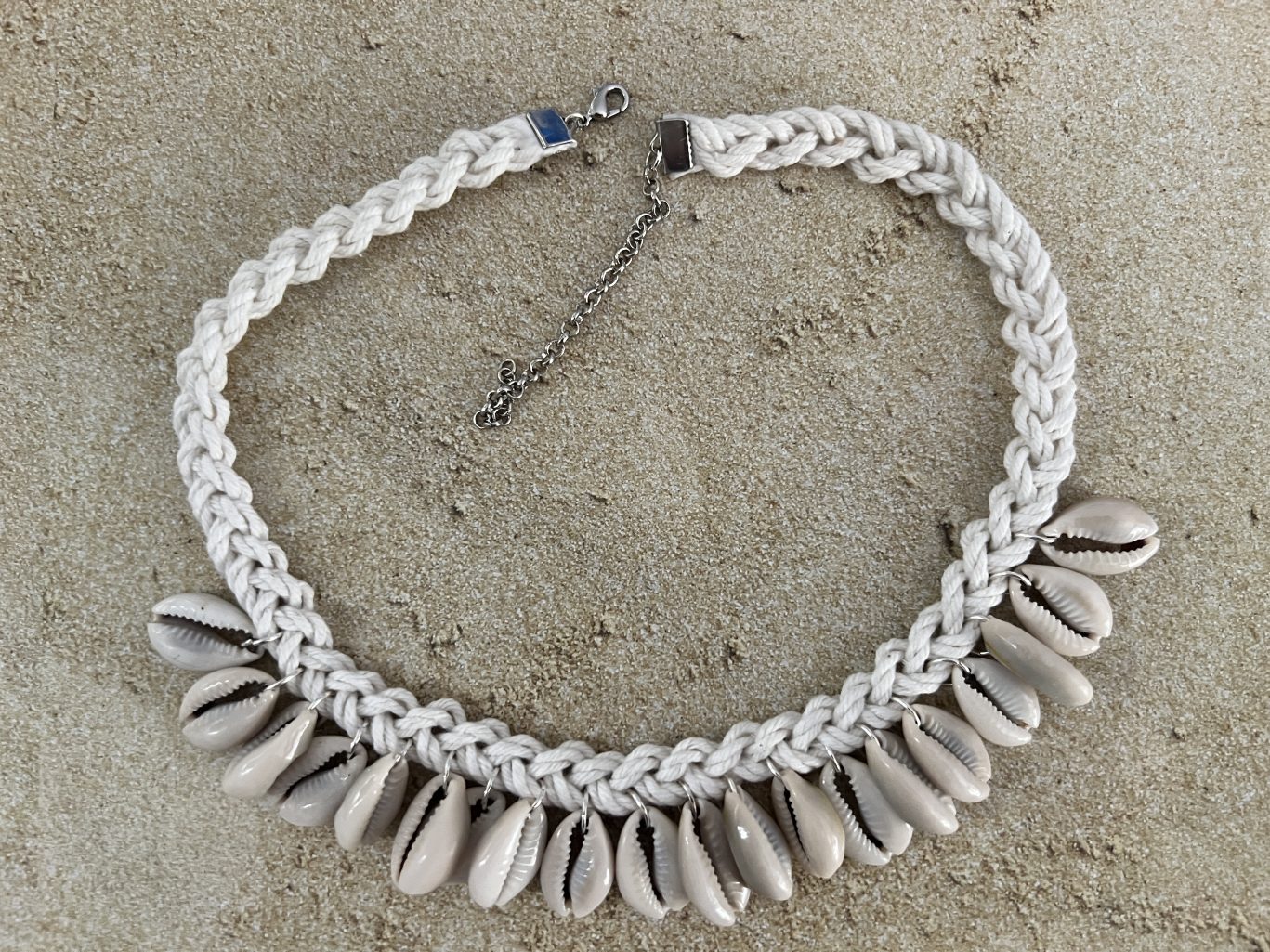 Braided Cowrie Clavicle Boho Necklace image 1