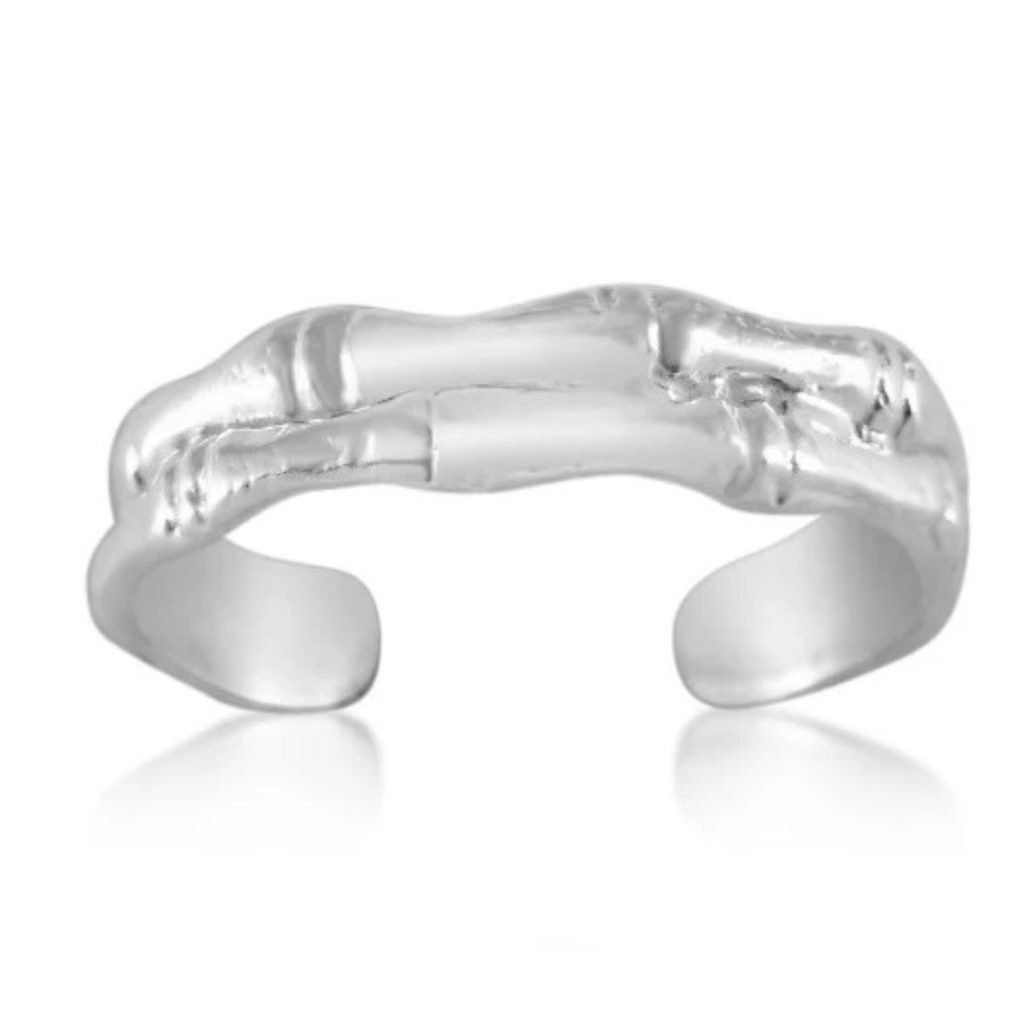 Bamboo Sterling Silver Toe Ring image 0