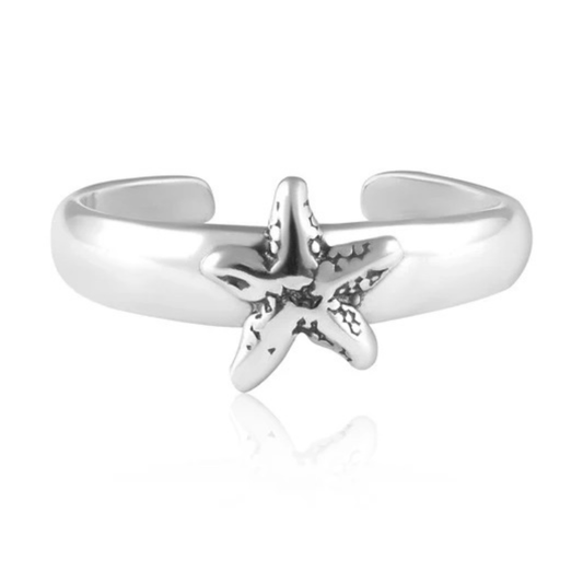 Starfish Sterling Silver Toe Ring image 0