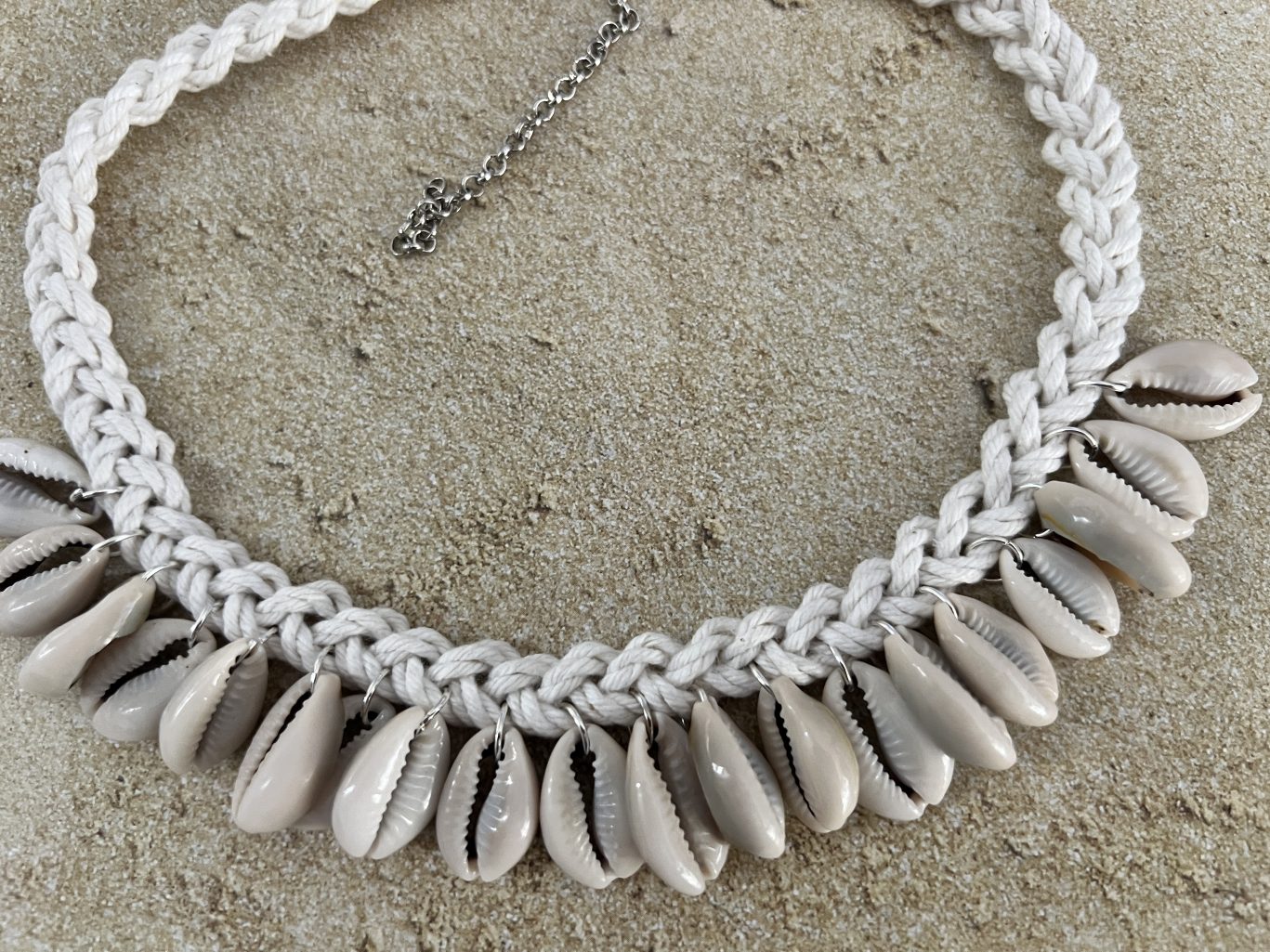 Braided Cowrie Clavicle Boho Necklace image 3