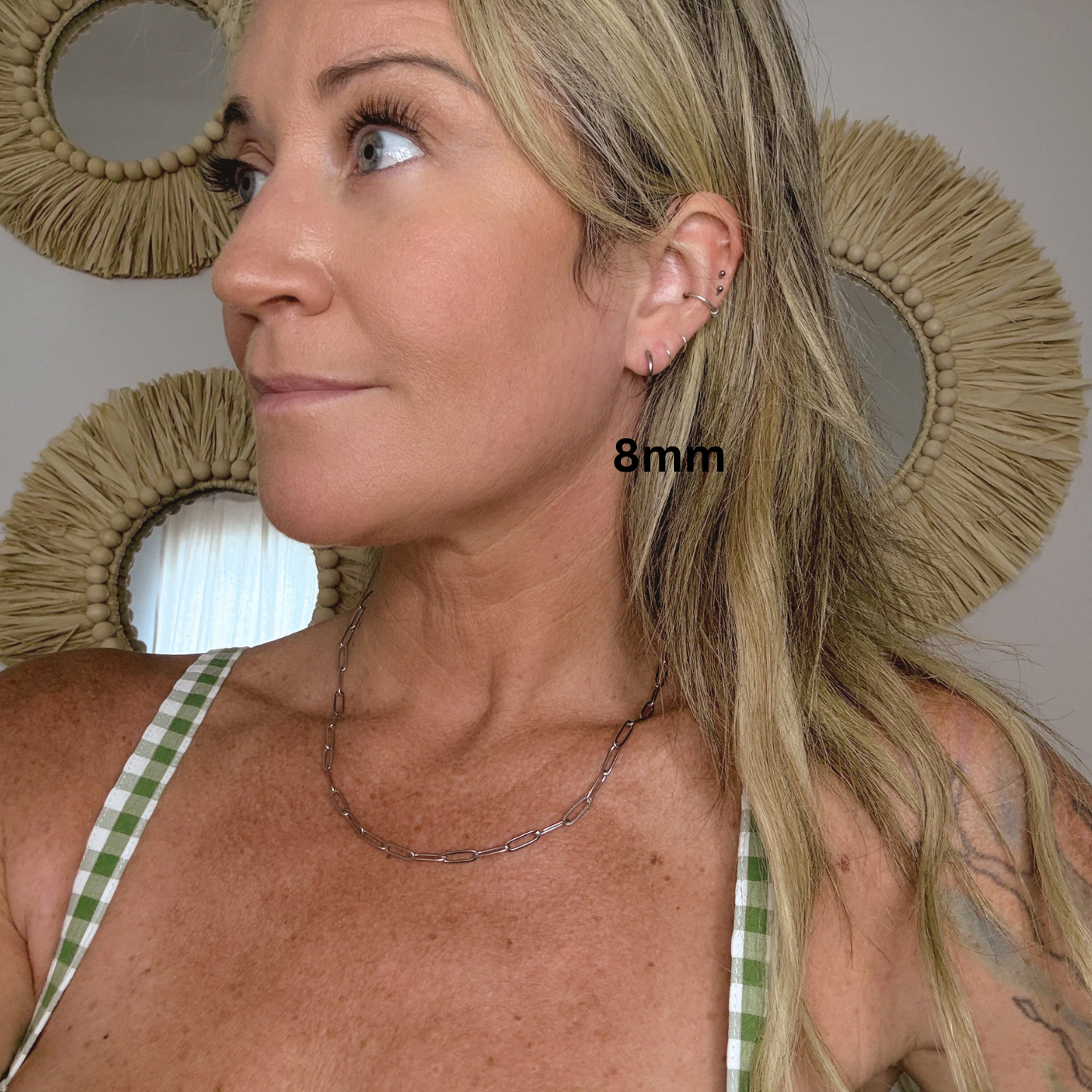 Minimalistic Silver Huggie Earrings - Silver - Stainless Steel