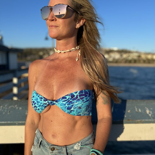 Sandbar Strapless Bikini Top - Blue Lagoon