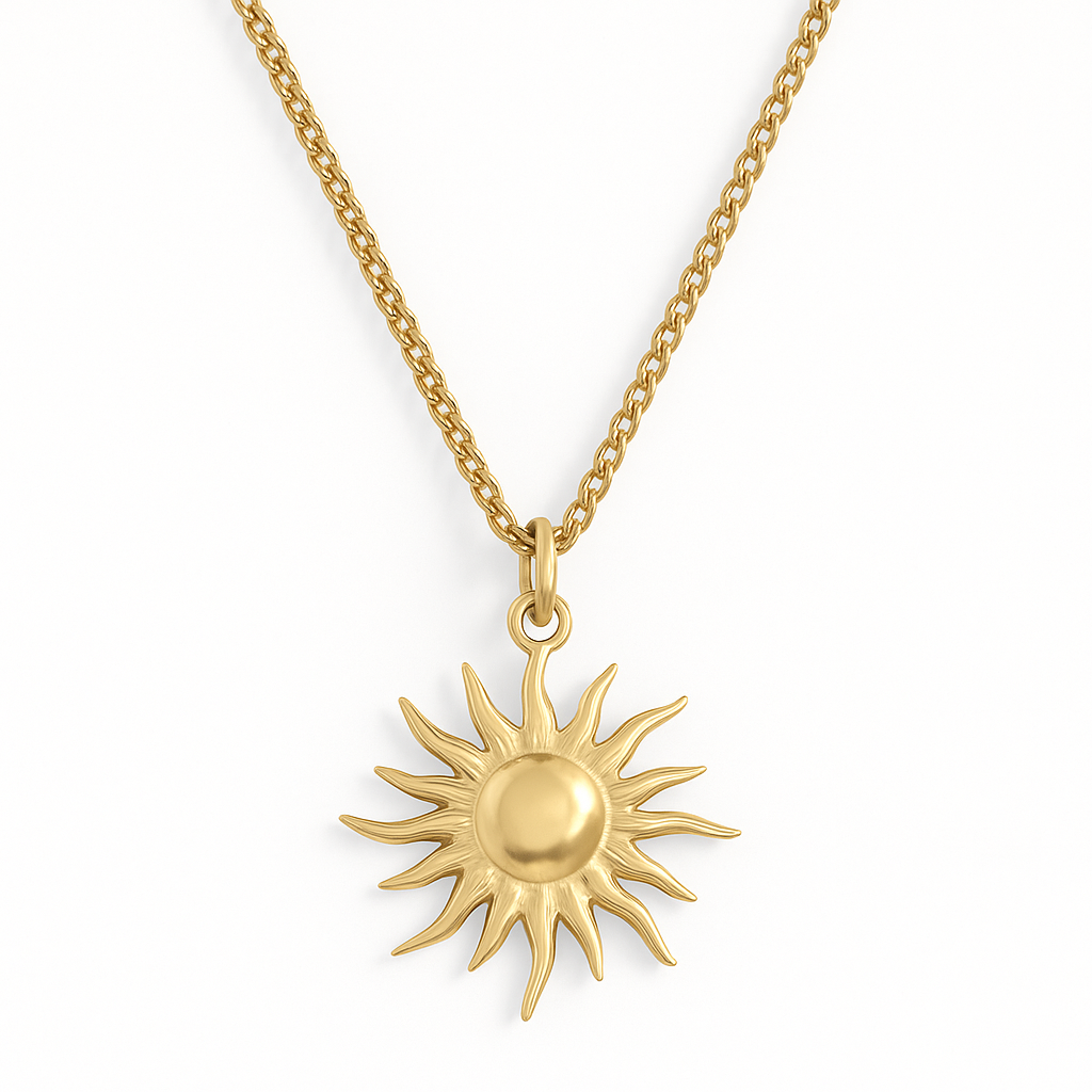 Sun - Gold Stainless Charm Necklace