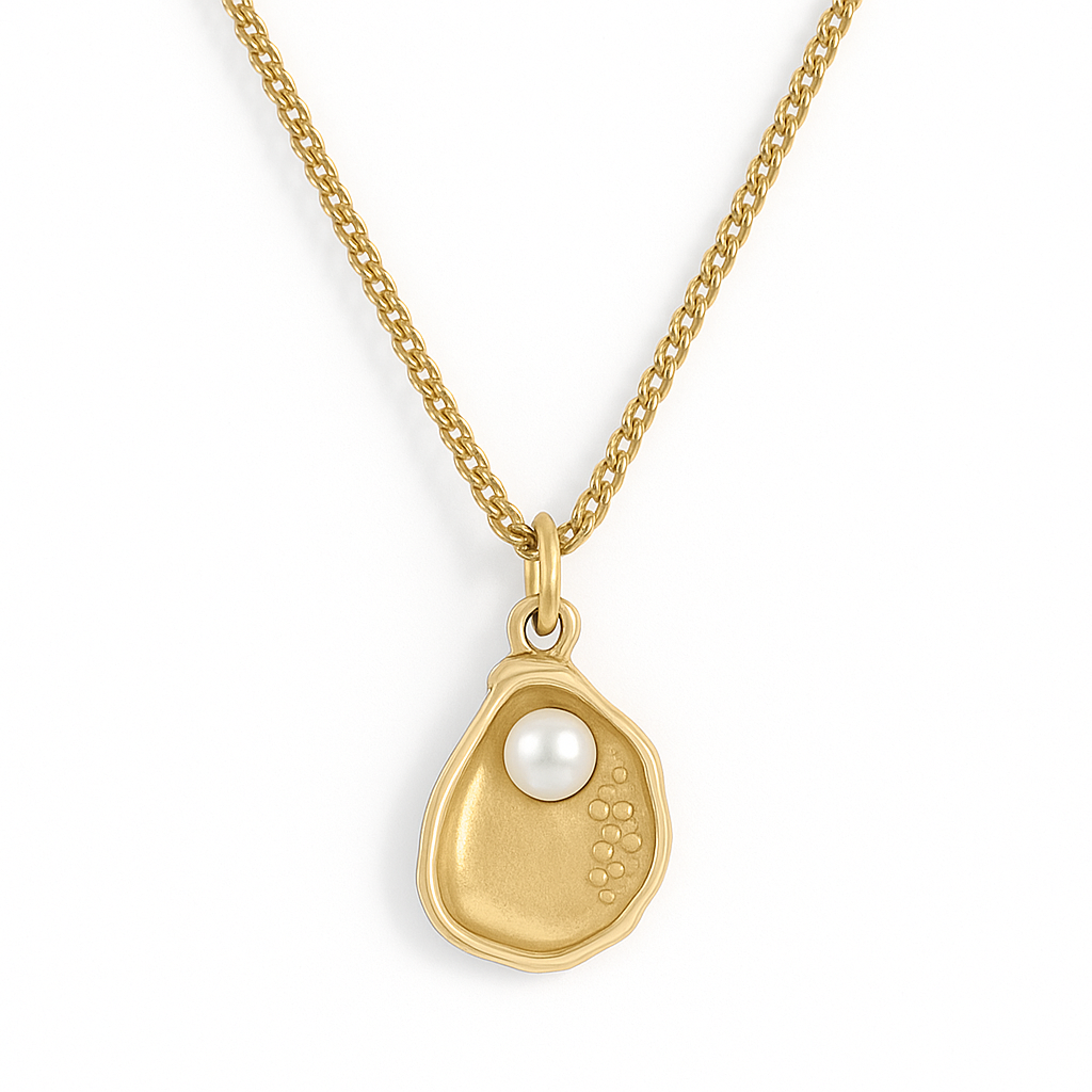 Abalone - Gold Stainless Charm Necklace