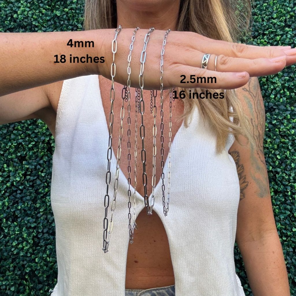 Paper Clip Necklace - 2.5mm - Stainless Steel image 4