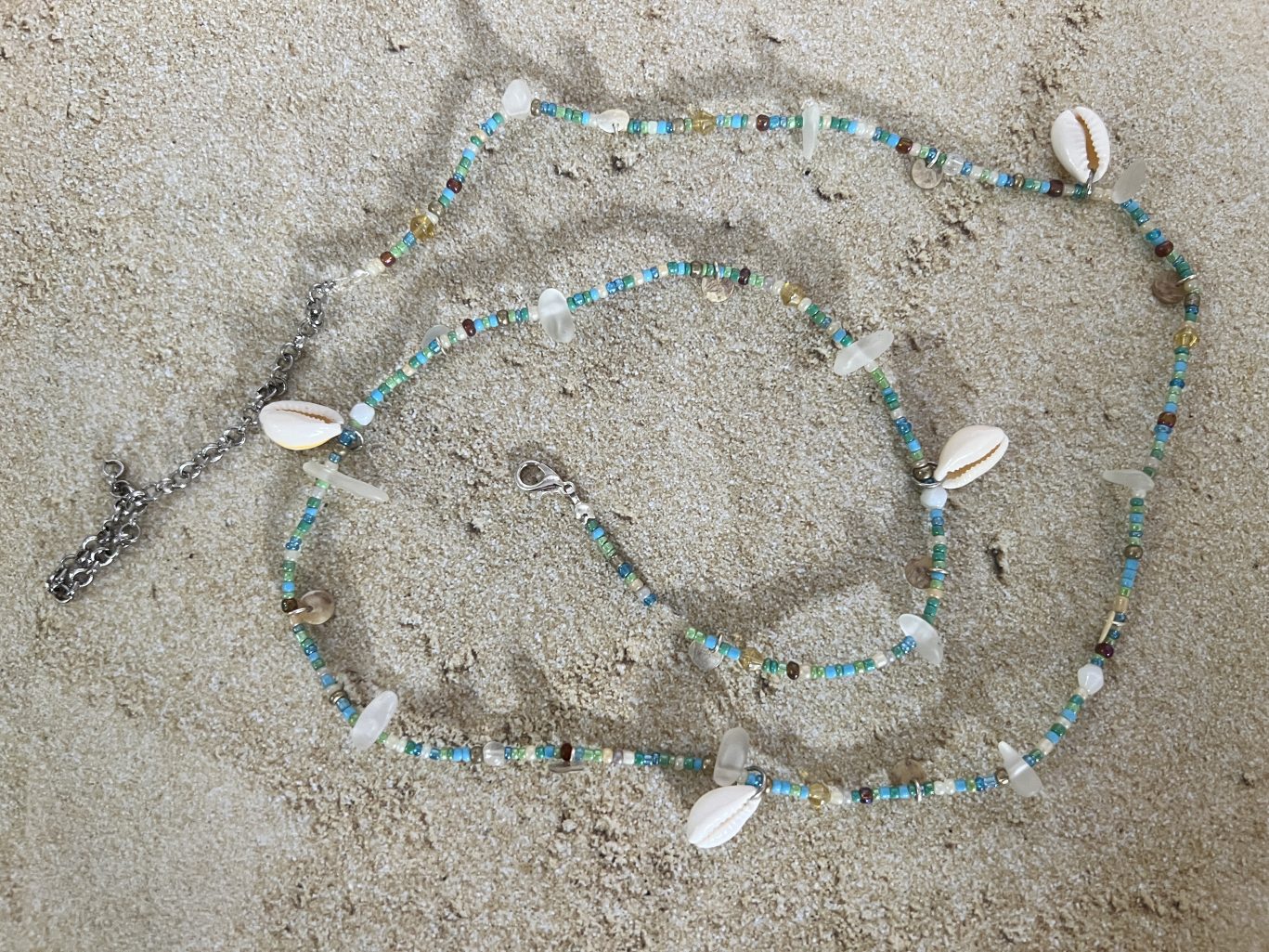 Tropical Beaded Seashell Belly Chain image 4