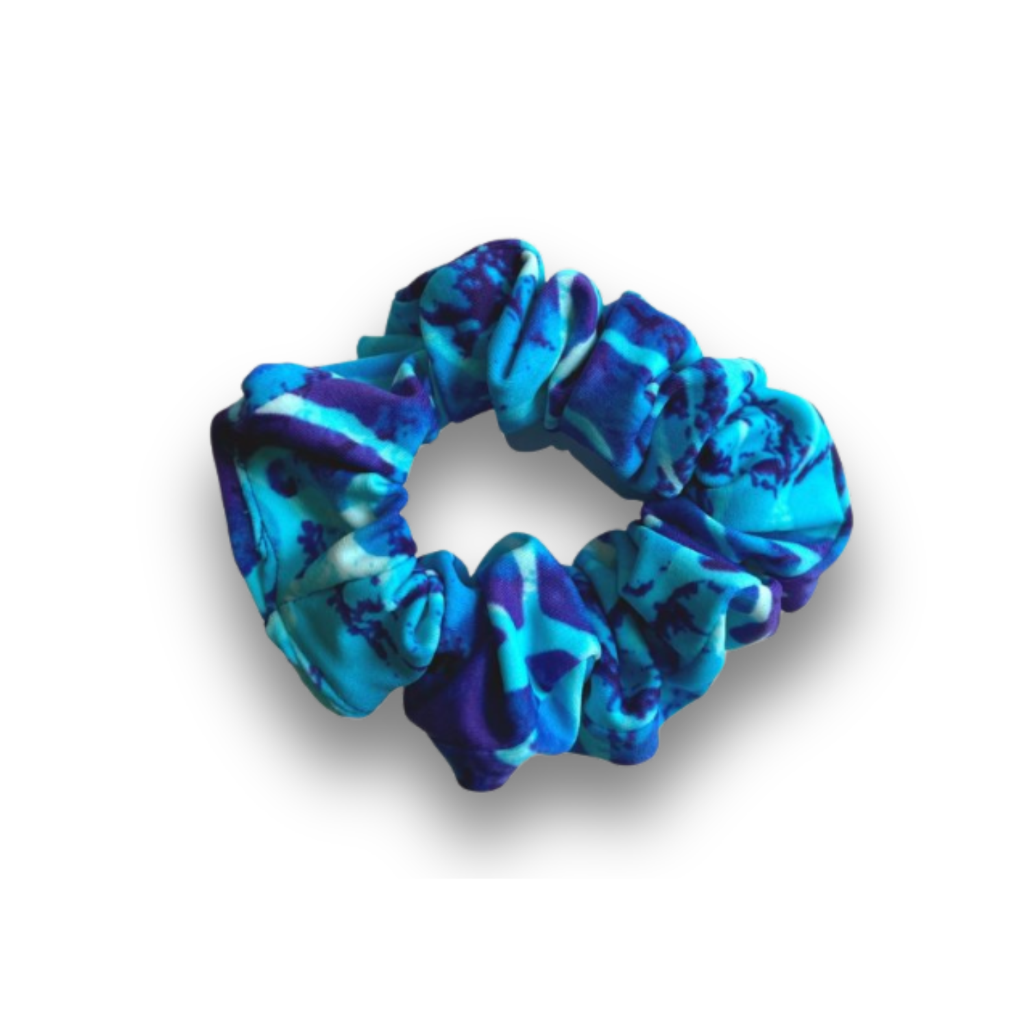 Blue Lagoon Hair Scrunchie Athletic X Swim Spandex Hair Tie
