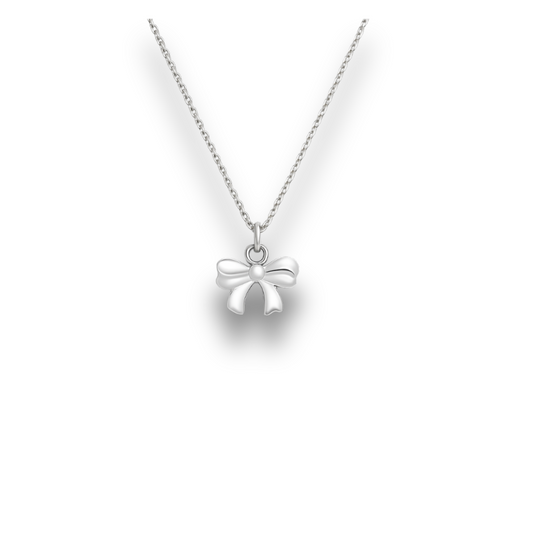 Bow - Silver Charm Necklace