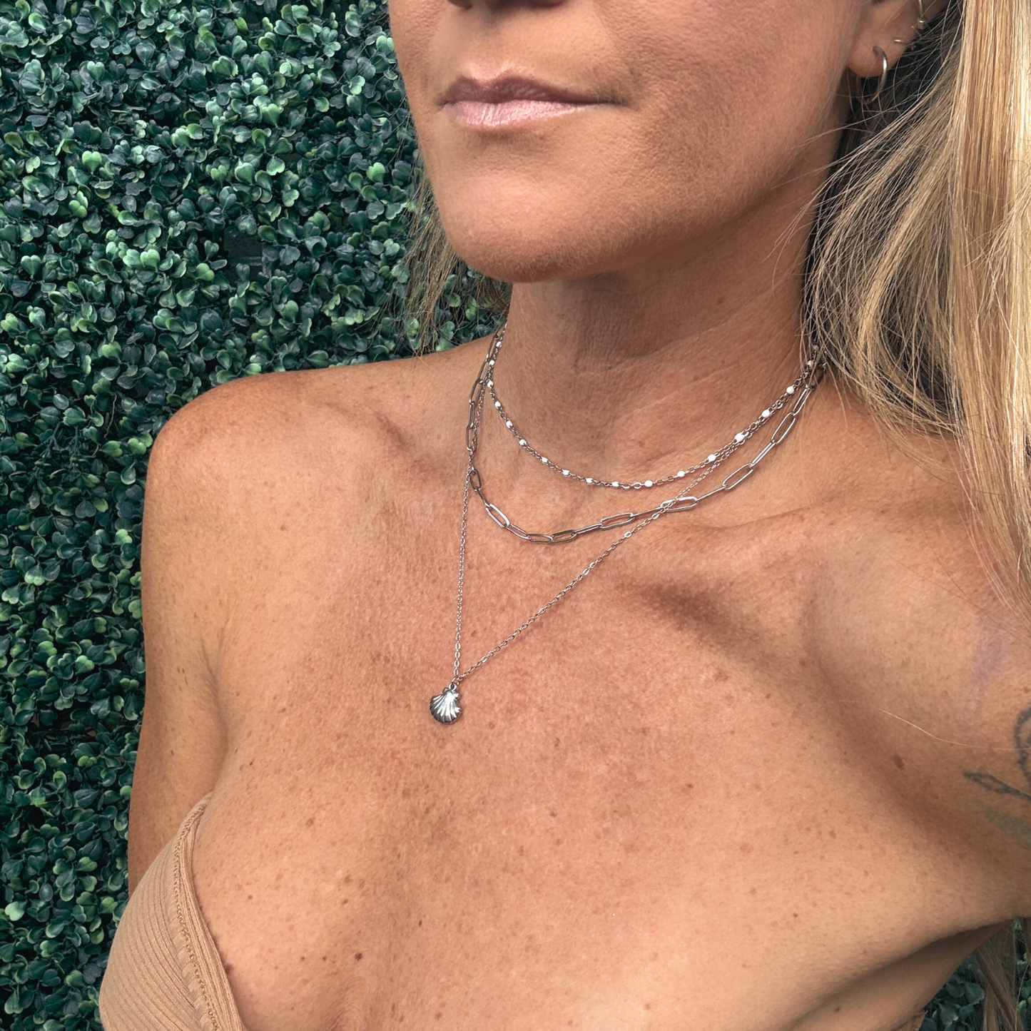 Cayman Necklace Set - Silver