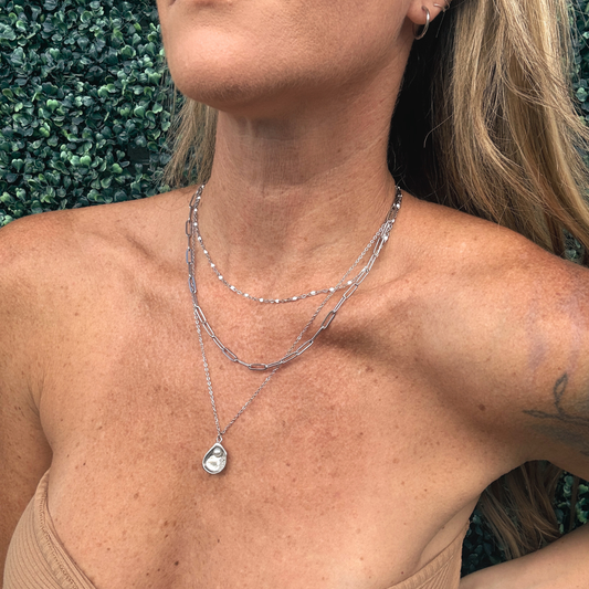 Cove Necklace Set - Silver