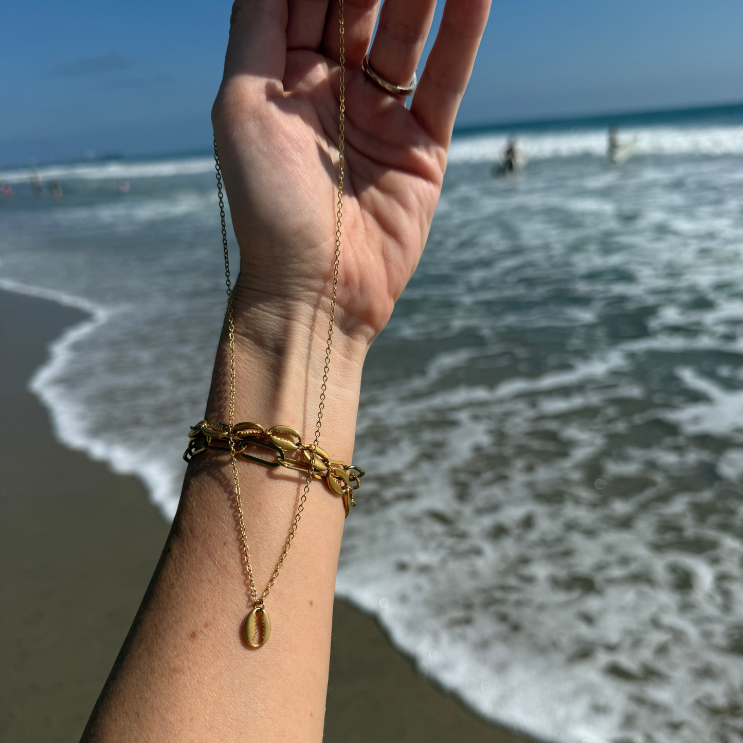 Cowrie - Gold Charm Necklace