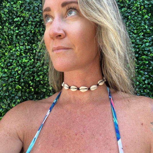 Cowrie Seashell Necklace and Headband
