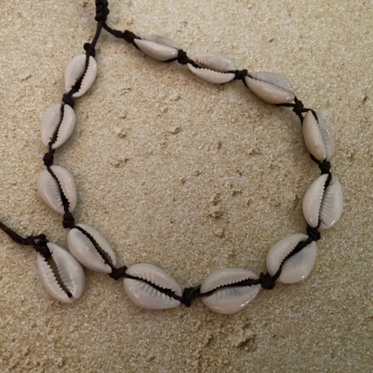 Cowrie Seashell Necklace and Headband