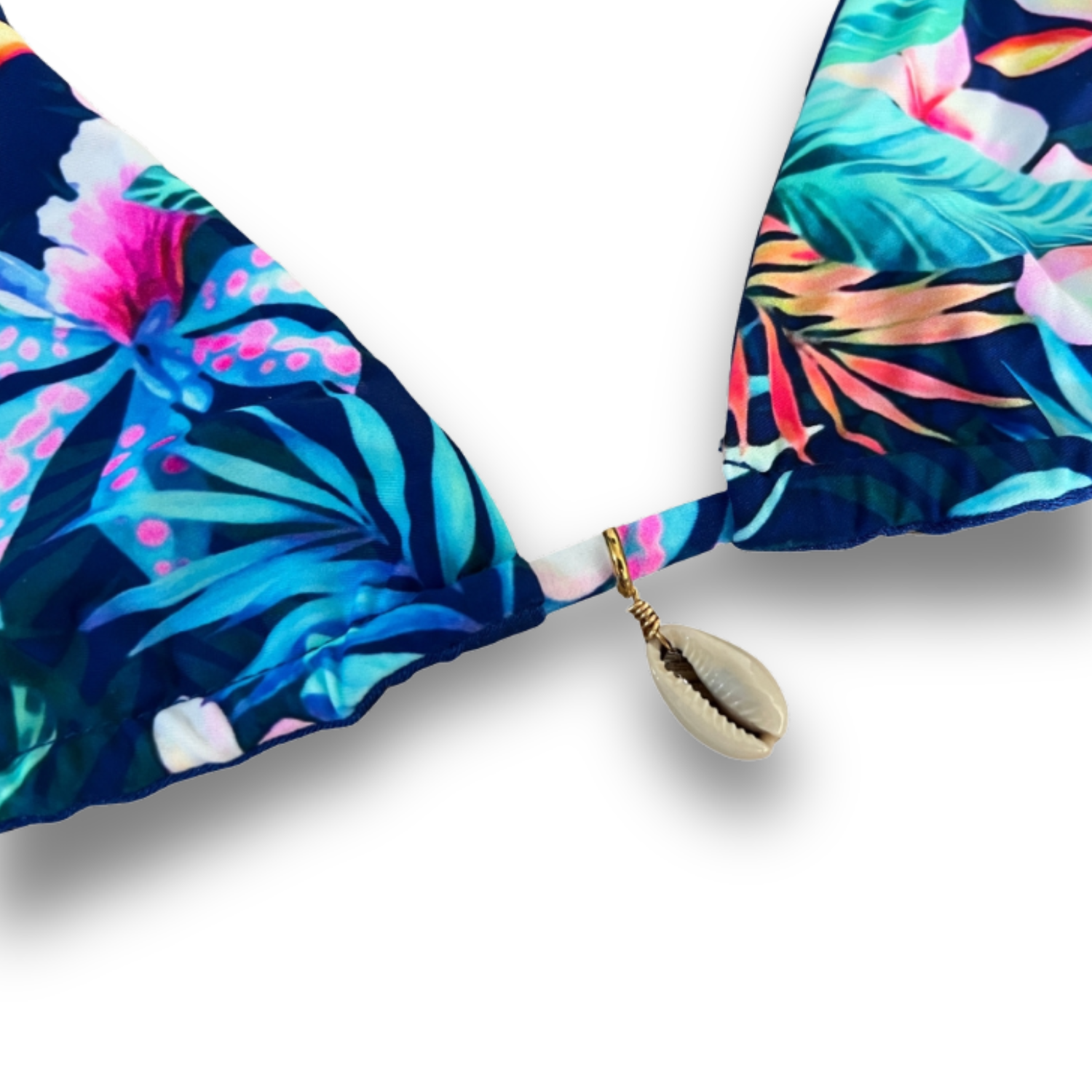 Cowrie Seashell Bikini Charm Gold