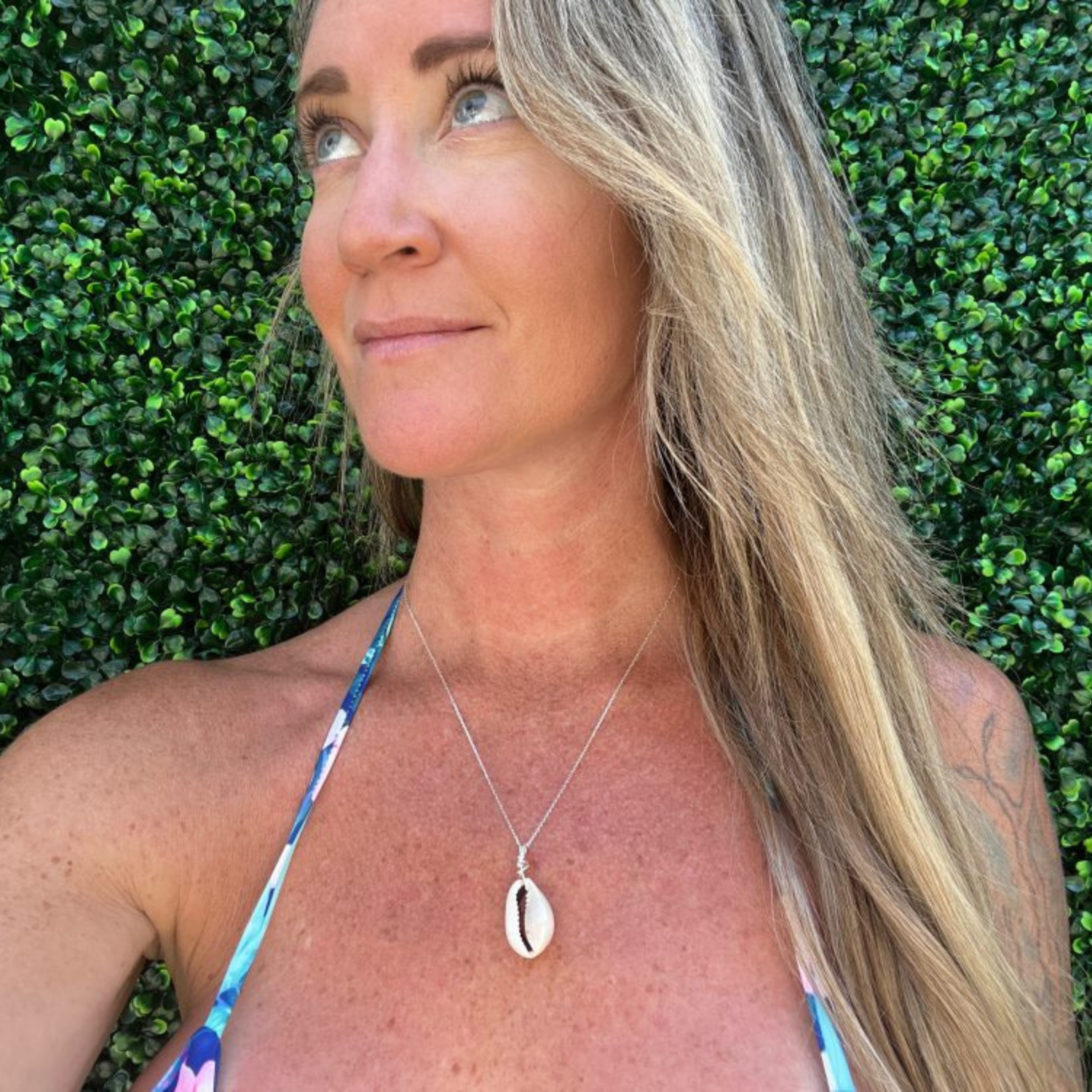 Cowrie Seashell Necklace - Sterling Silver