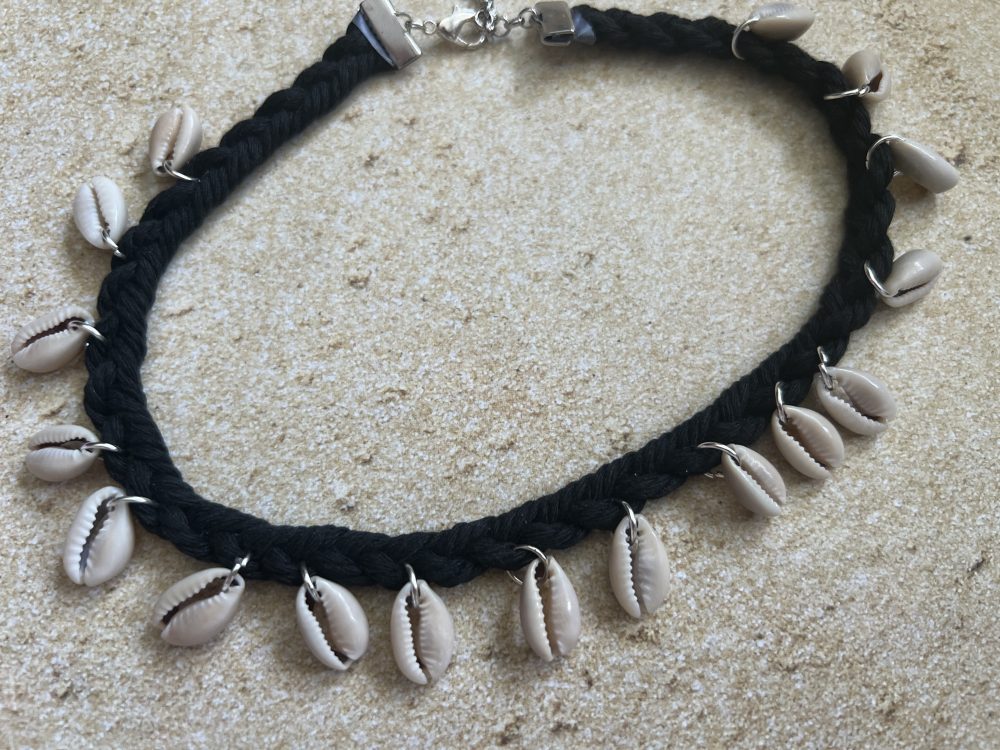 Braided Cowrie Clavicle Choker Necklace image 7