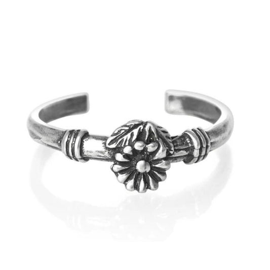 Flower Sterling Silver Toe Ring image 0