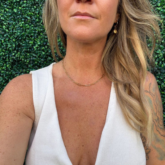 Paper Clip Necklace - 2.5mm - Stainless Steel image 2