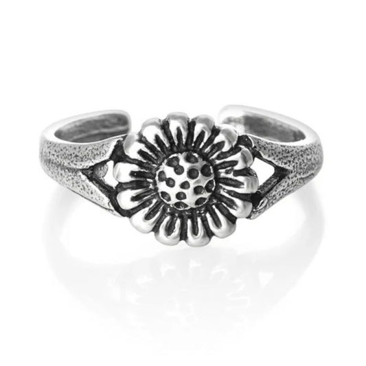 Sunflower Sterling Silver Toe Ring image 0