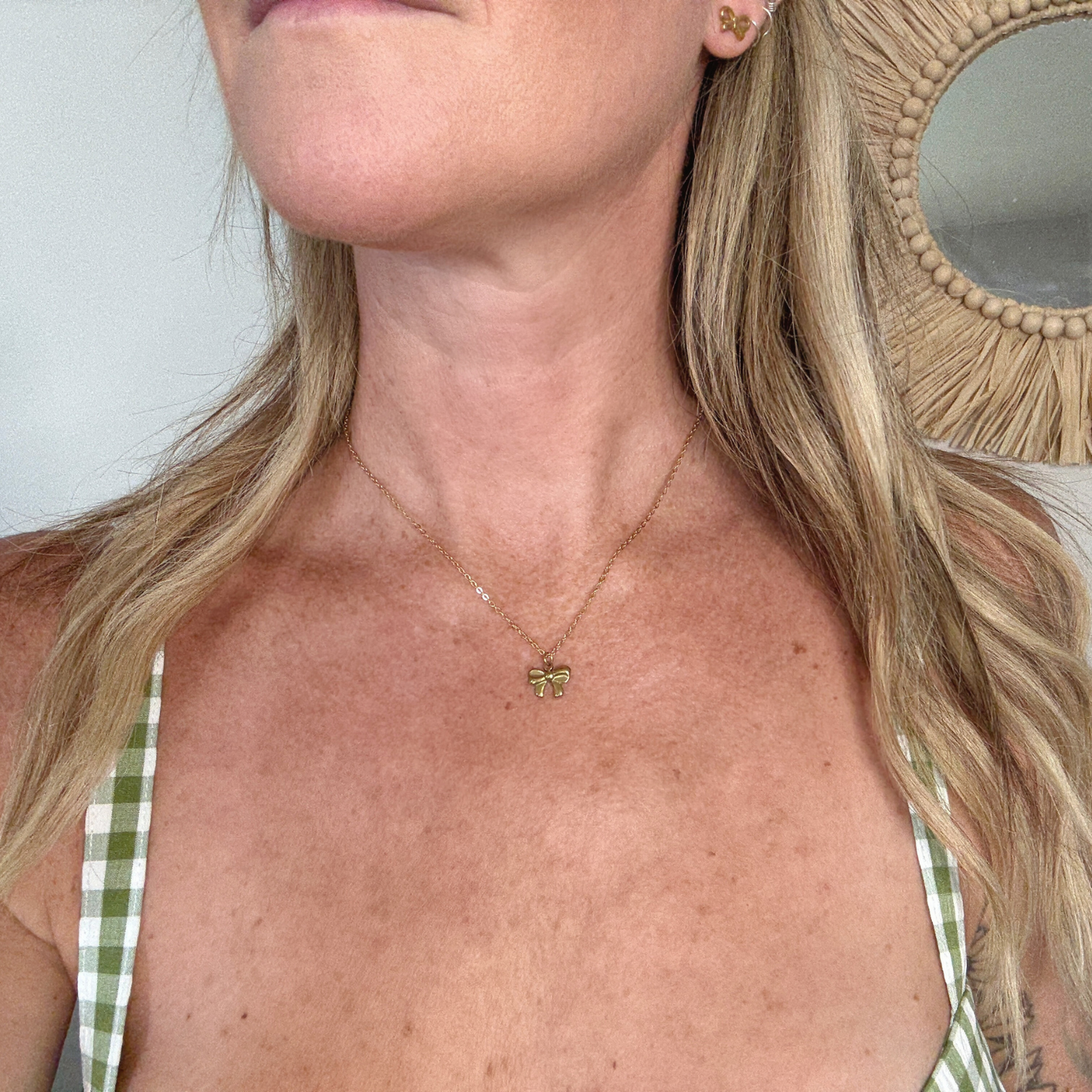 Bow - Gold Stainless Charm Necklace