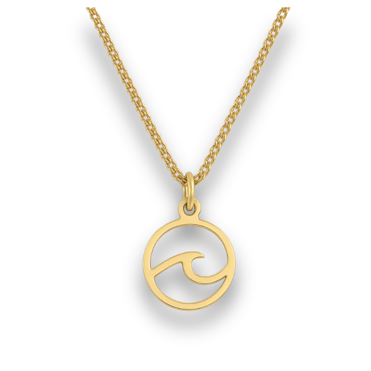 Wave - Gold Stainless Charm Necklace