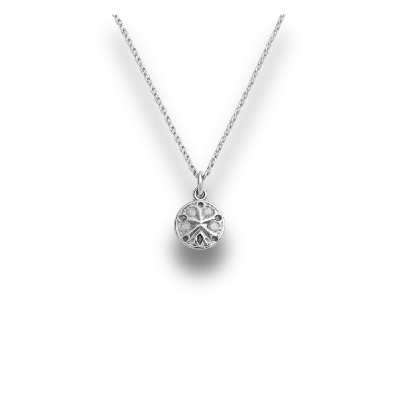 Sand Dollar - Silver Stainless Charm Necklace