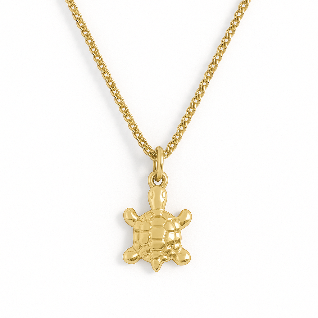 Turtle - Gold Stainless Charm Necklace