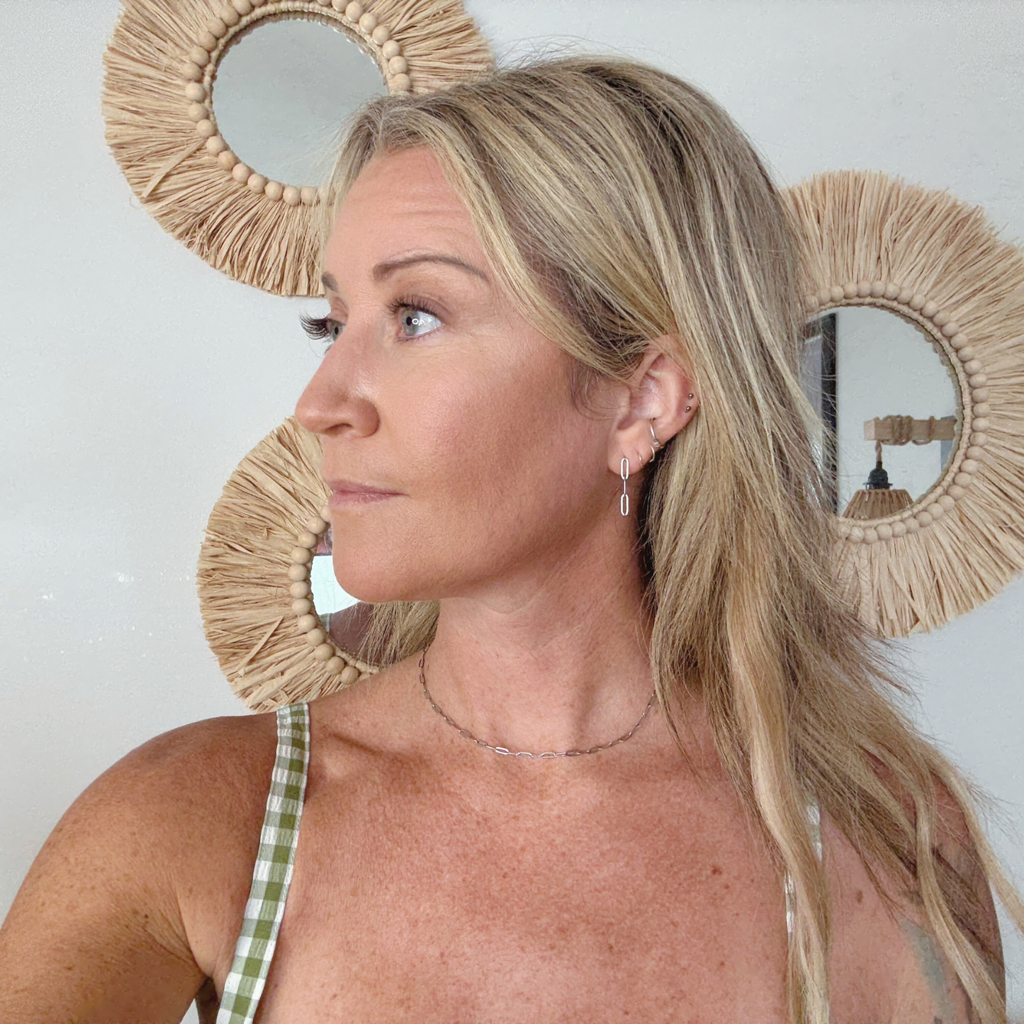 Silver Paperclip Earrings - Stainless Steel