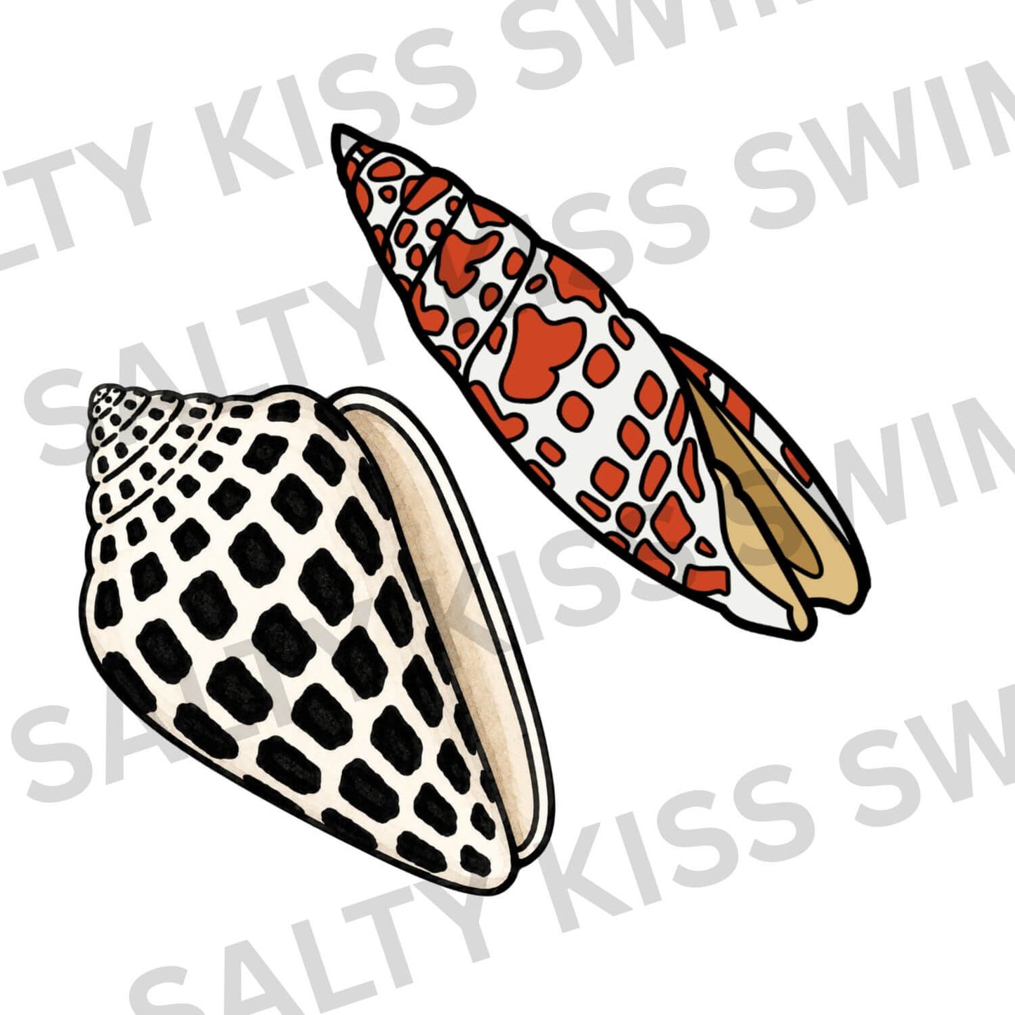 Seashell Stickers, set of 2