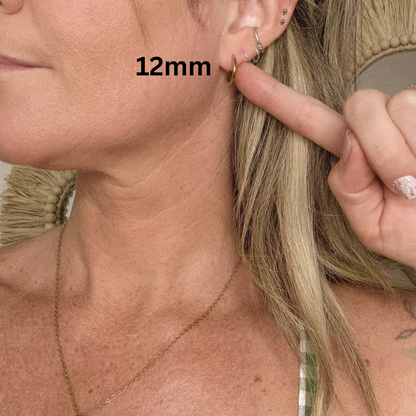 Minimalistic Gold Huggie Earrings - Stainless Steel