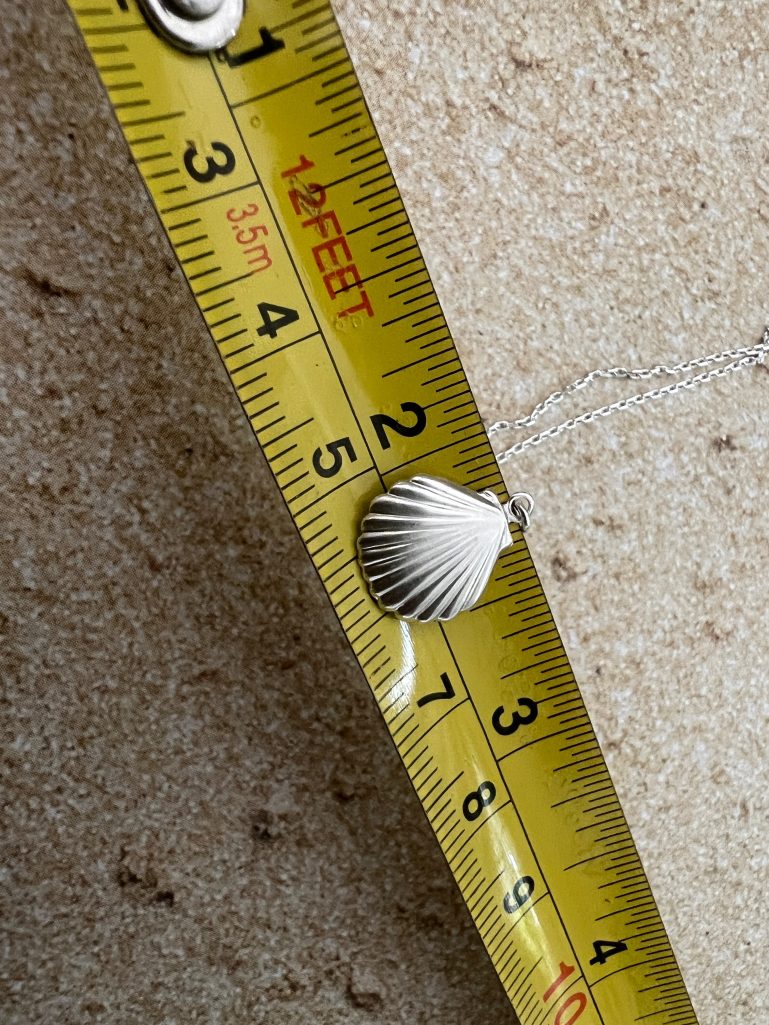 Dainty Sterling Silver Seashell Necklace image 4
