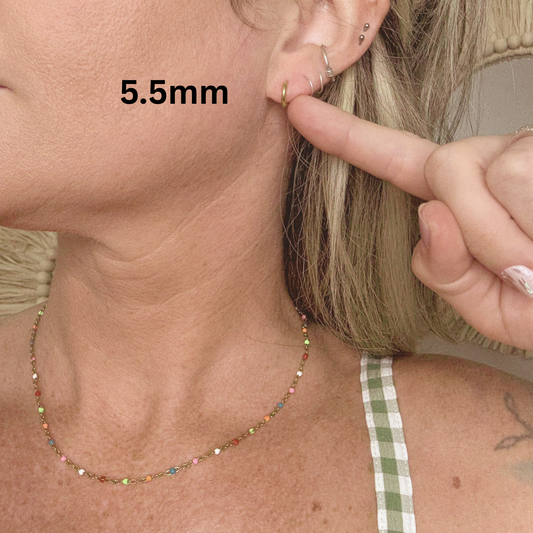 Minimalistic Small Huggie Earrings - 5.5mm - Stainless Steel