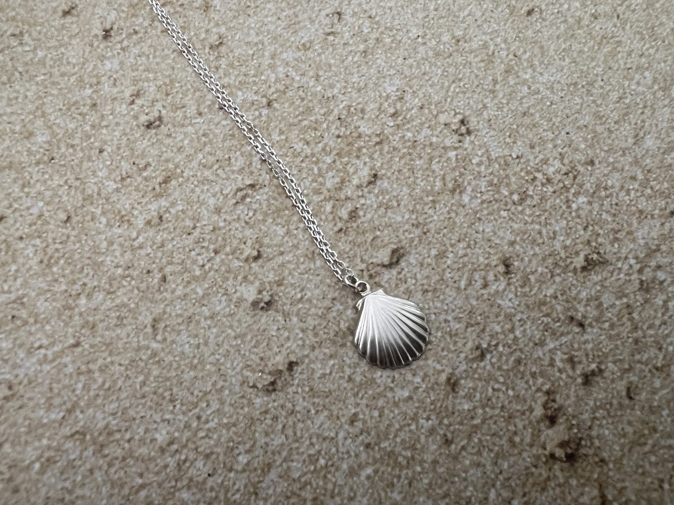 Dainty Sterling Silver Seashell Necklace image 3
