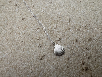 Dainty Sterling Silver Seashell Necklace image 3