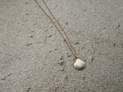 Dainty Gold Filled Seashell Necklace - 18 inches image 2