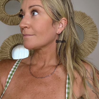 Minimalistic Silver Huggie Earrings - Silver - Stainless Steel