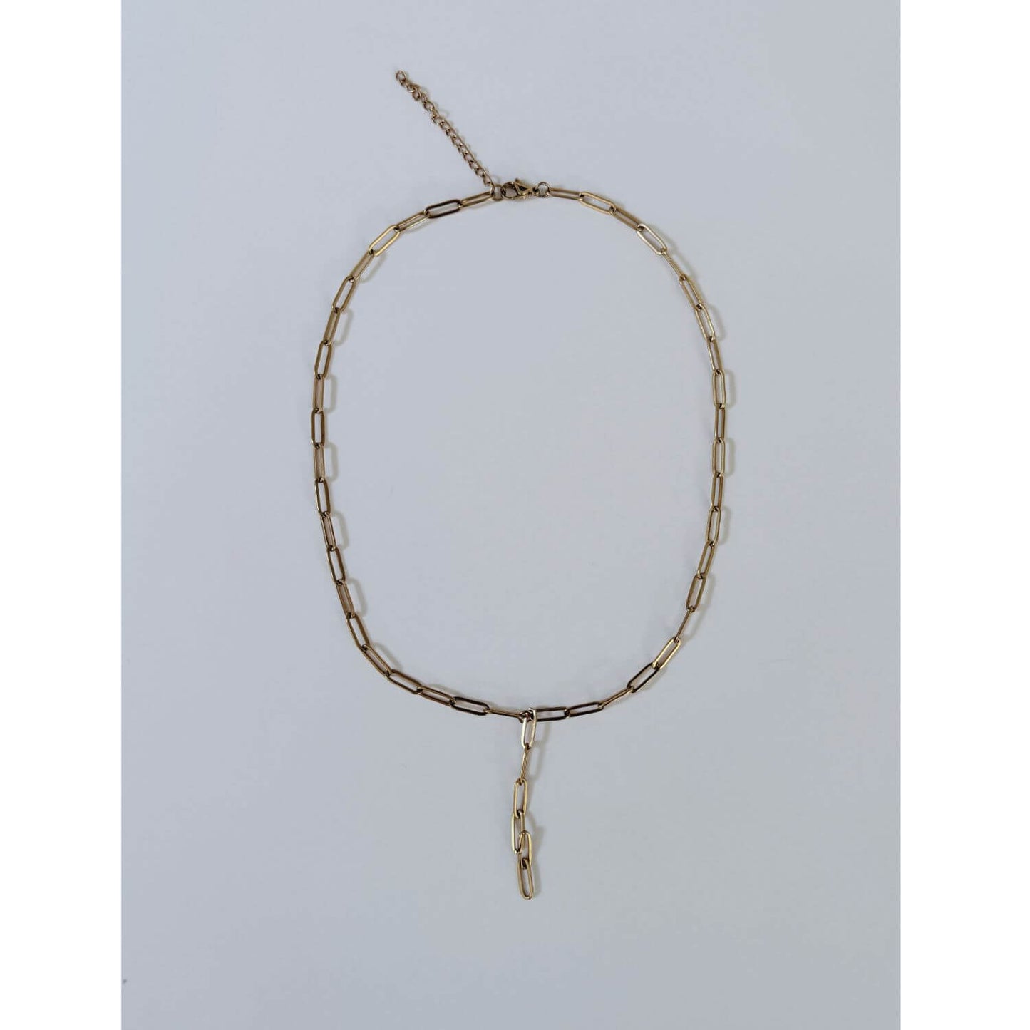 Nixie Paperclip Lariat Necklace