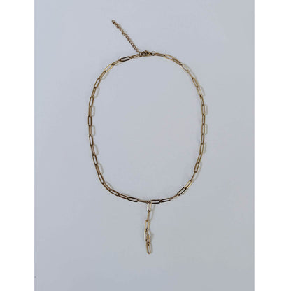 Nixie Paperclip Lariat Necklace