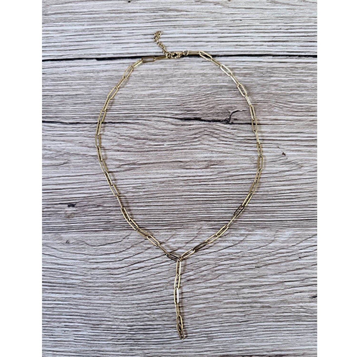 Nixie Paperclip Lariat Necklace