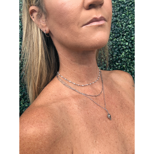 Shoreline Necklace Set - Silver