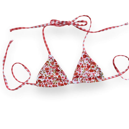 Shore Thing Reversible Bikini Top - Summer Picnic