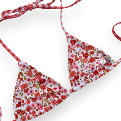 Shore Thing Reversible Bikini Top - Summer Picnic