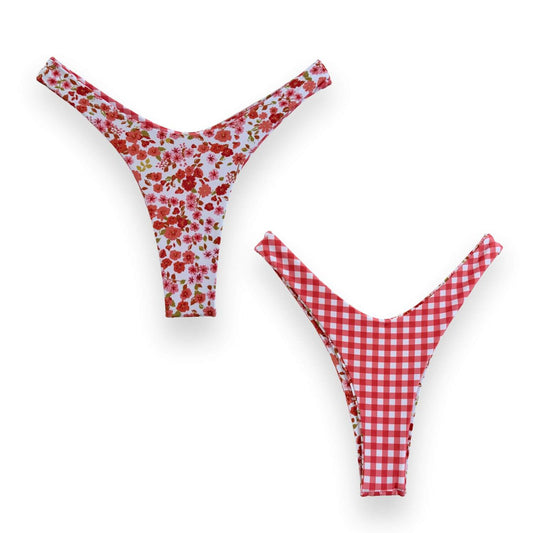 Laguna Reversible Bikini Bottom - Summer Picnic
