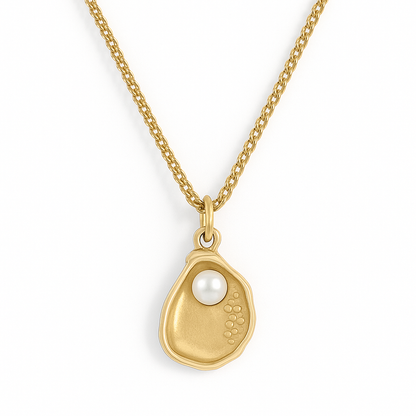 Abalone - Gold Stainless Charm Necklace