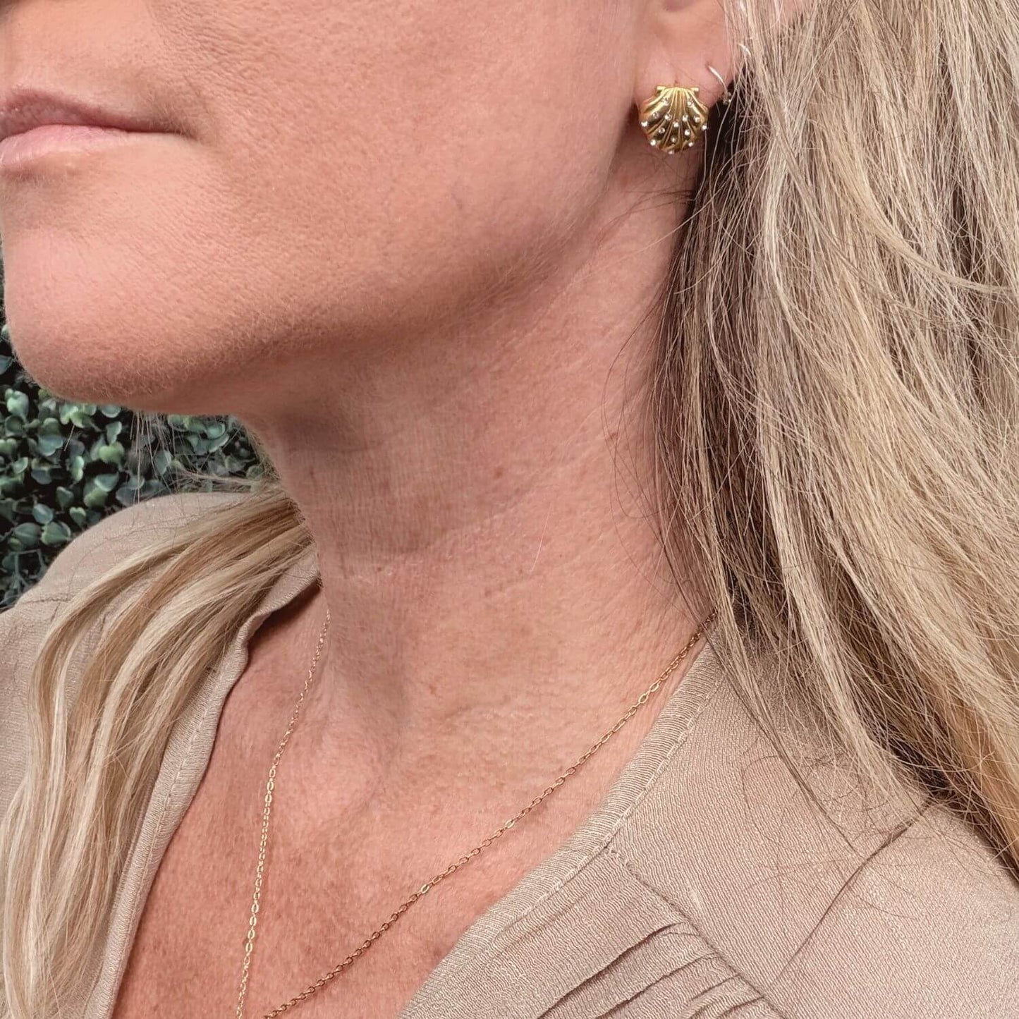 Ariel Seashell Stud Earrings