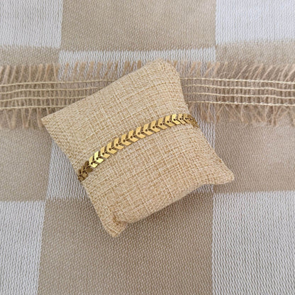 Chevron Chain Bracelet - Gold