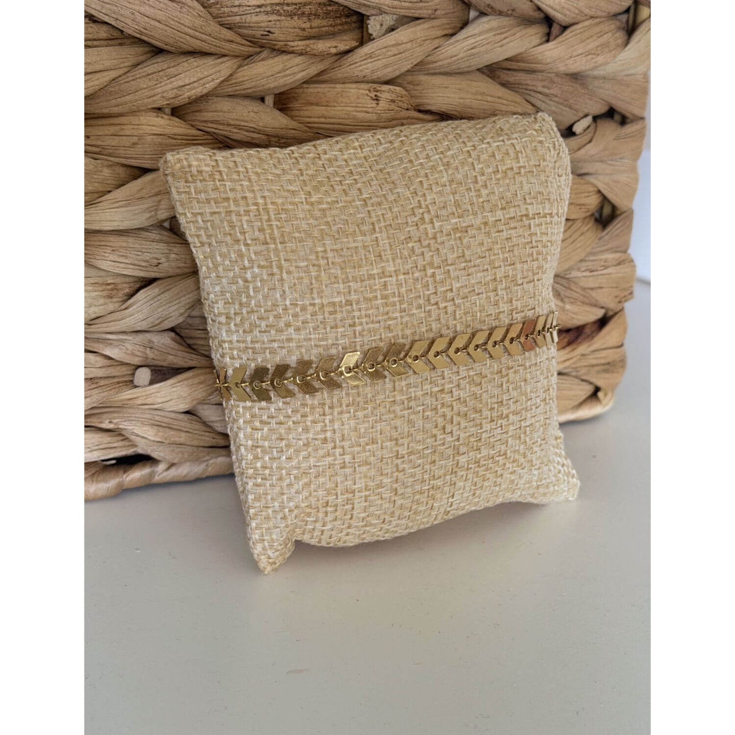 Chevron Chain Bracelet - Gold