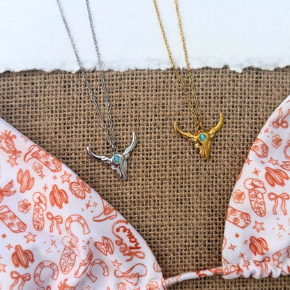 Coastal Cowgirl Bull Necklace